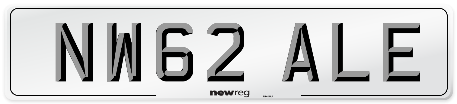 NW62 ALE Number Plate from New Reg
